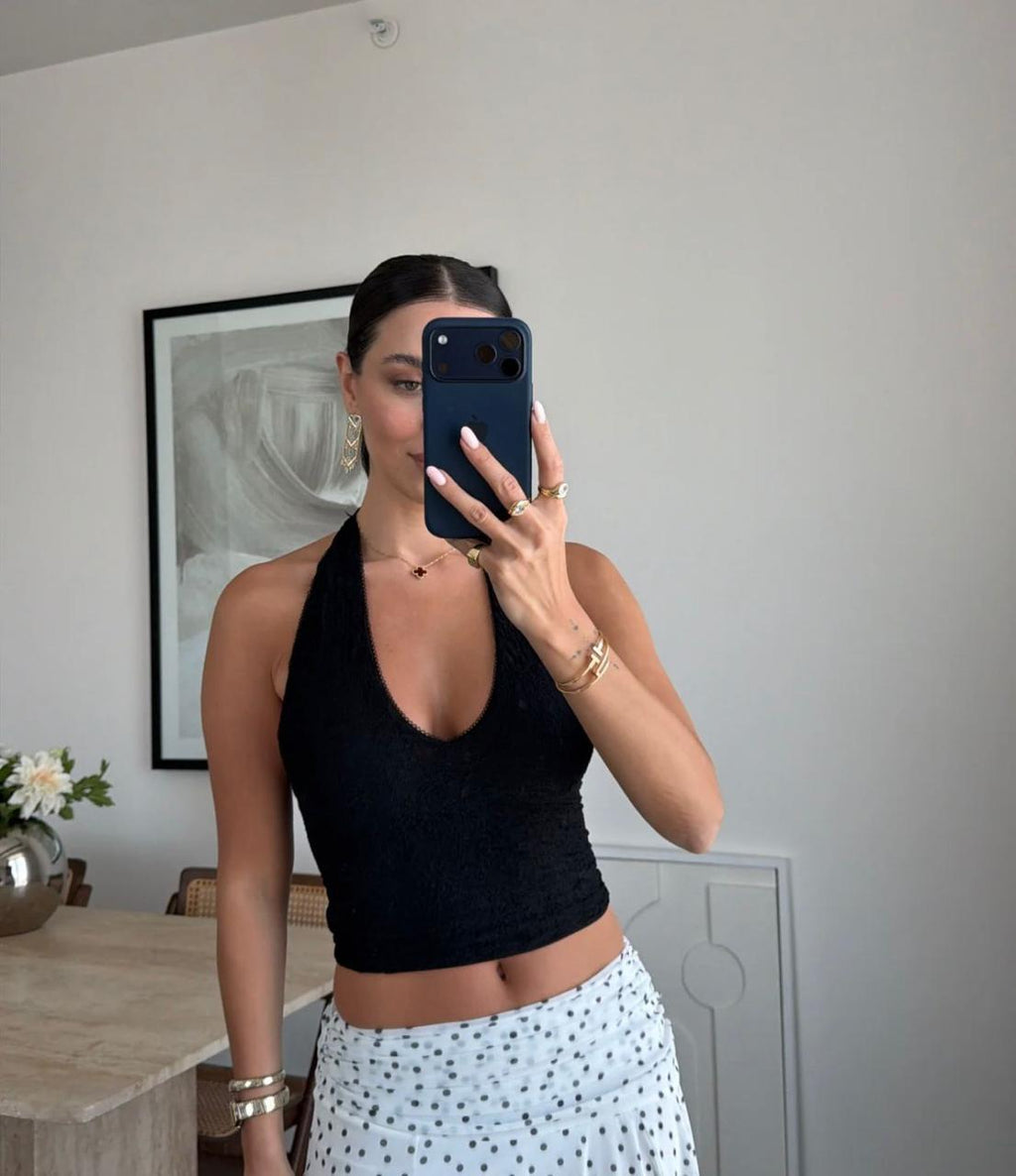 Black Halter Top