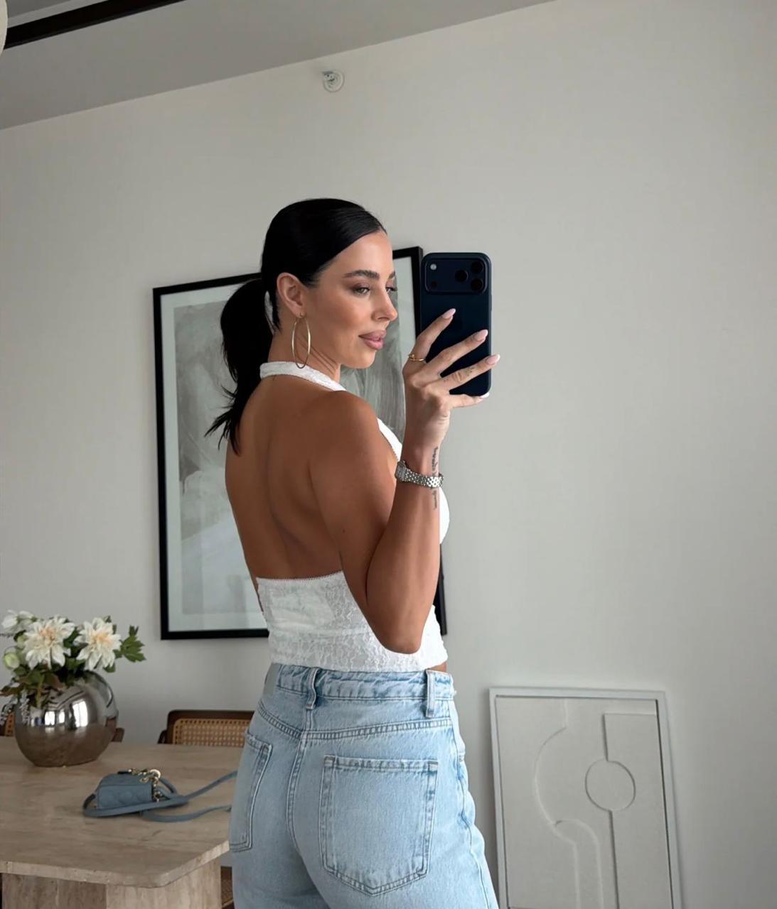 White Halter Top