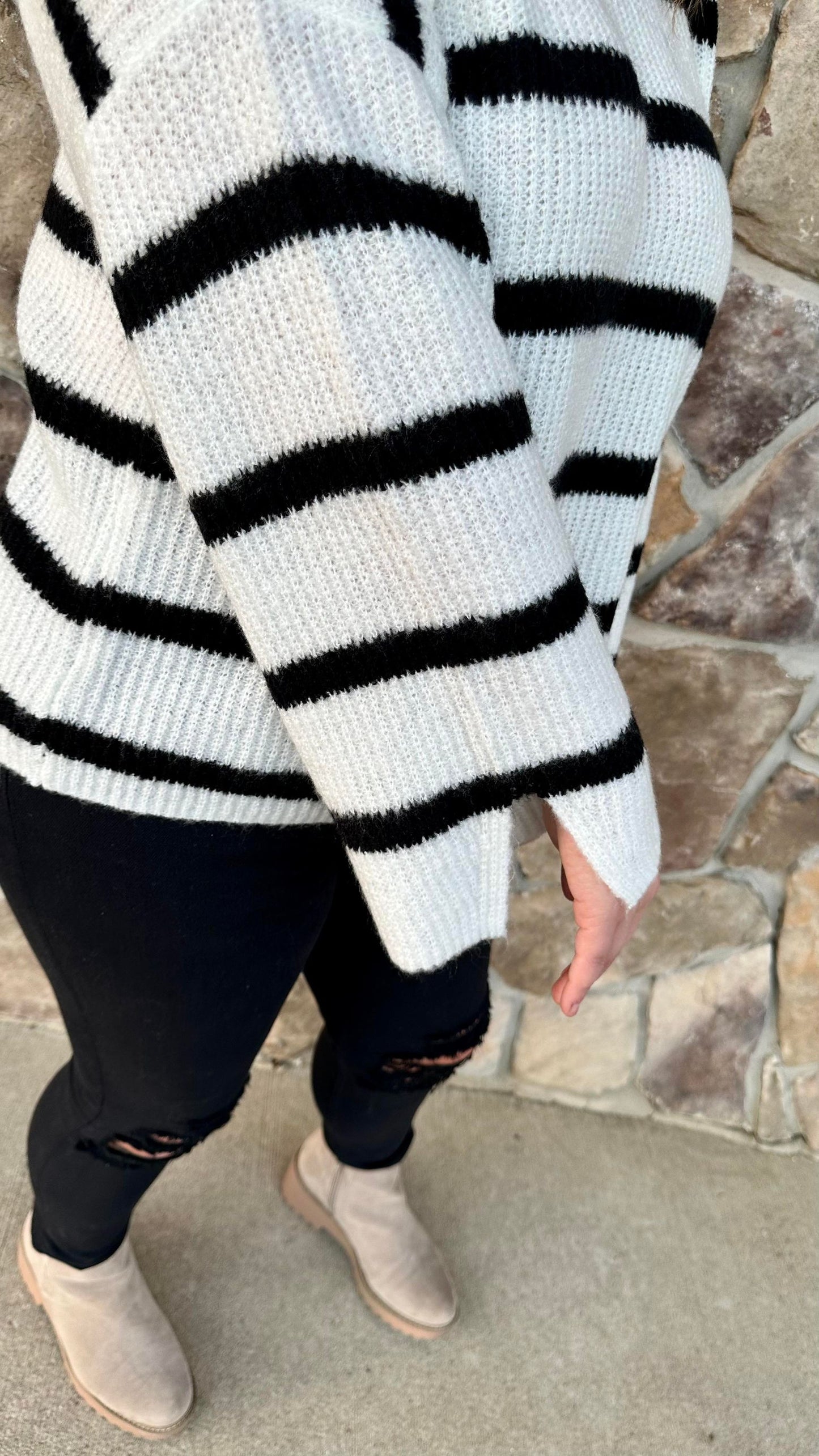 Black & White Stripe Sweater