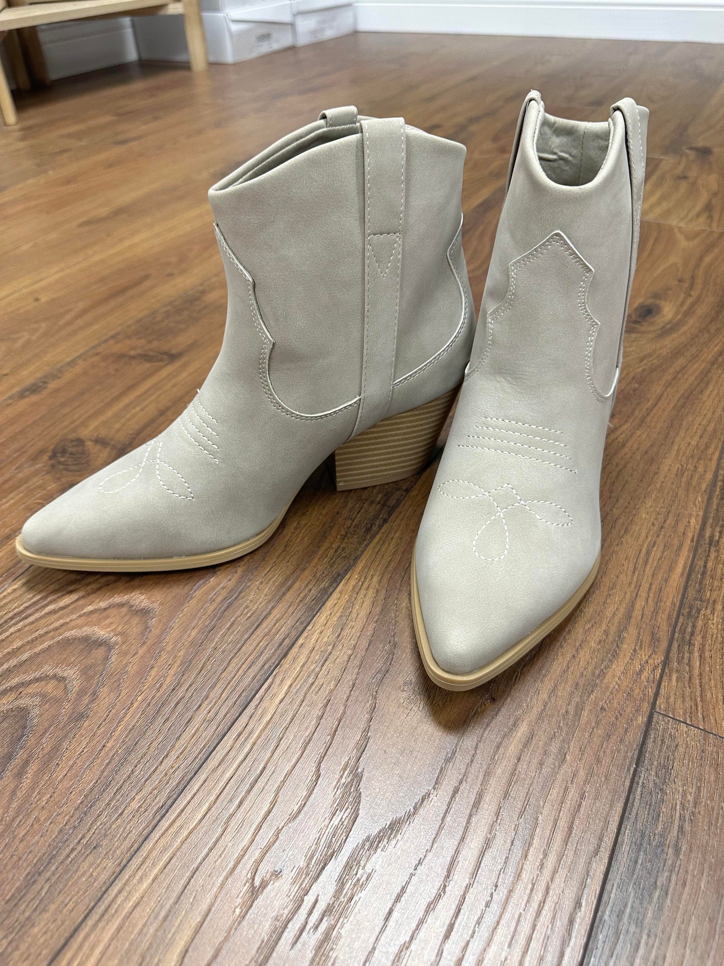 Taupe Western Booties